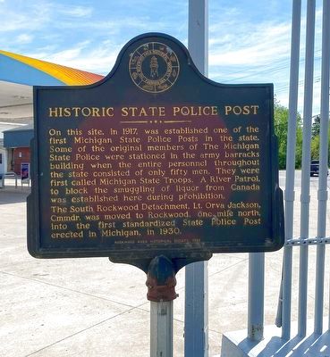 Historic State Police Post Marker image. Click for full size.