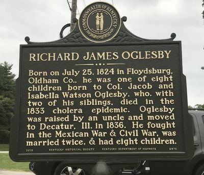 Richard James Oglesby Marker (Side A) image. Click for full size.