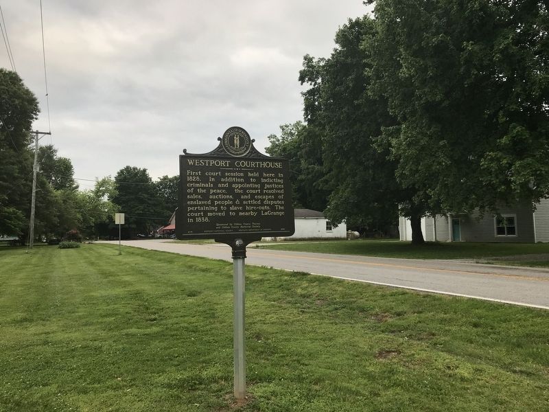 Westport Courthouse / The Courthouse and Enslavement Marker image. Click for full size.