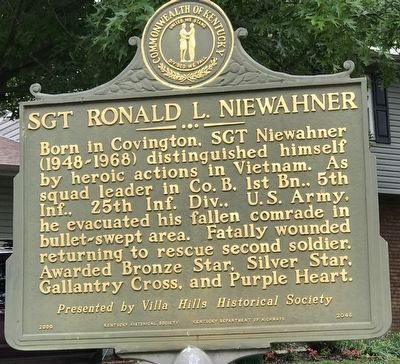 Sgt. Ronald L. Niewahner Marker image. Click for full size.
