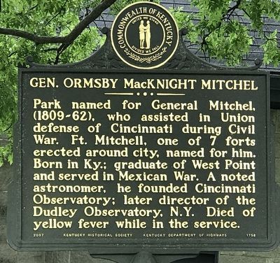 Gen. Ormsby MacKnight Mitchel Marker image. Click for full size.
