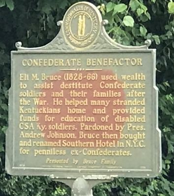 Confederate Benefactor Marker side image. Click for full size.