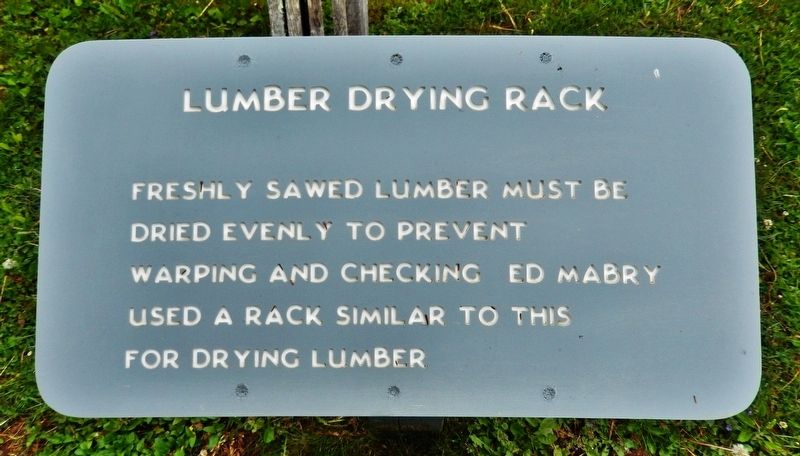 Lumber Drying Rack Marker image. Click for full size.