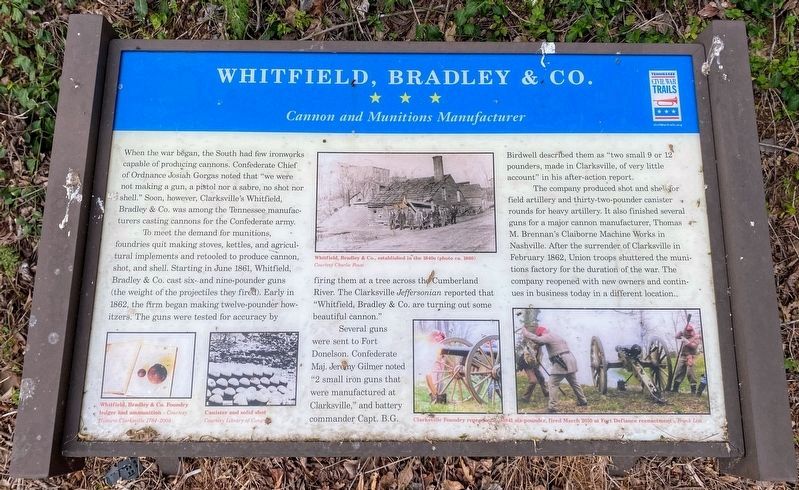 Whitfield, Bradley & Co. Marker image. Click for full size.