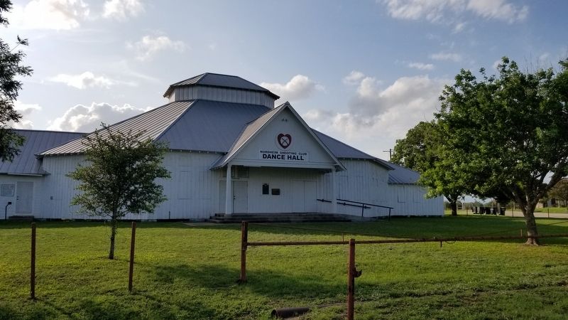 The view of the Nordheim Shooting Club Marker from the street image. Click for full size.
