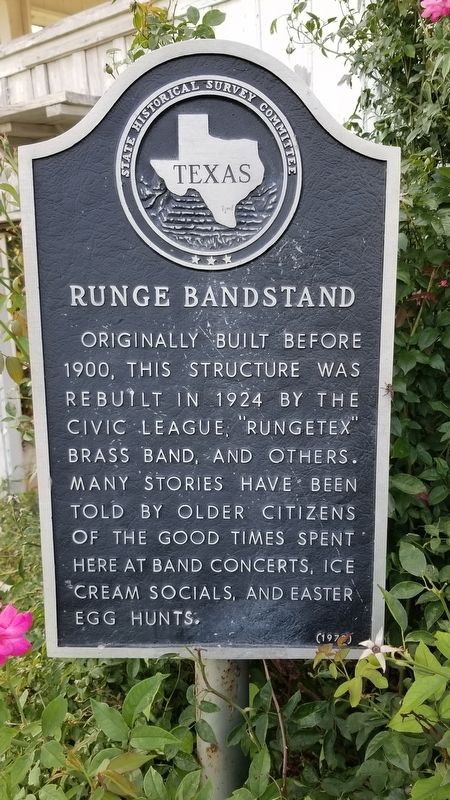 Runge Bandstand Marker image. Click for full size.