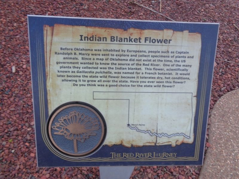 Indian Blanket Flower Marker image. Click for full size.