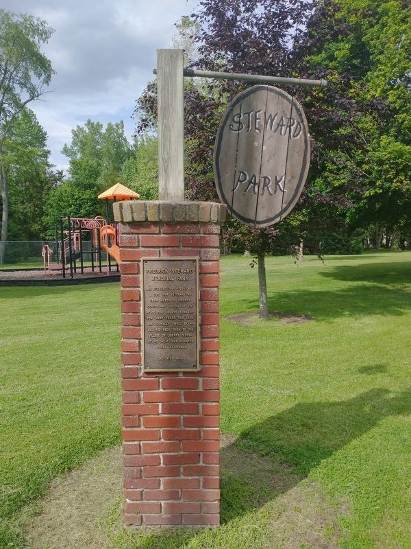 Fredrick Steward Memorial Park Marker image. Click for full size.