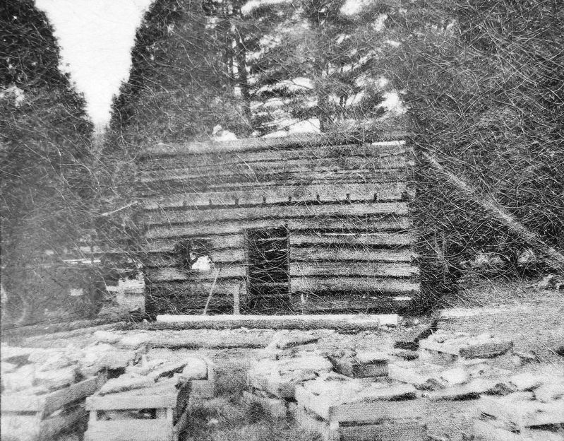 Marker detail: Matthews Cabin Restoration image. Click for full size.