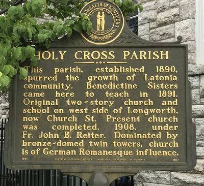 Holy Cross Parish Marker image. Click for full size.