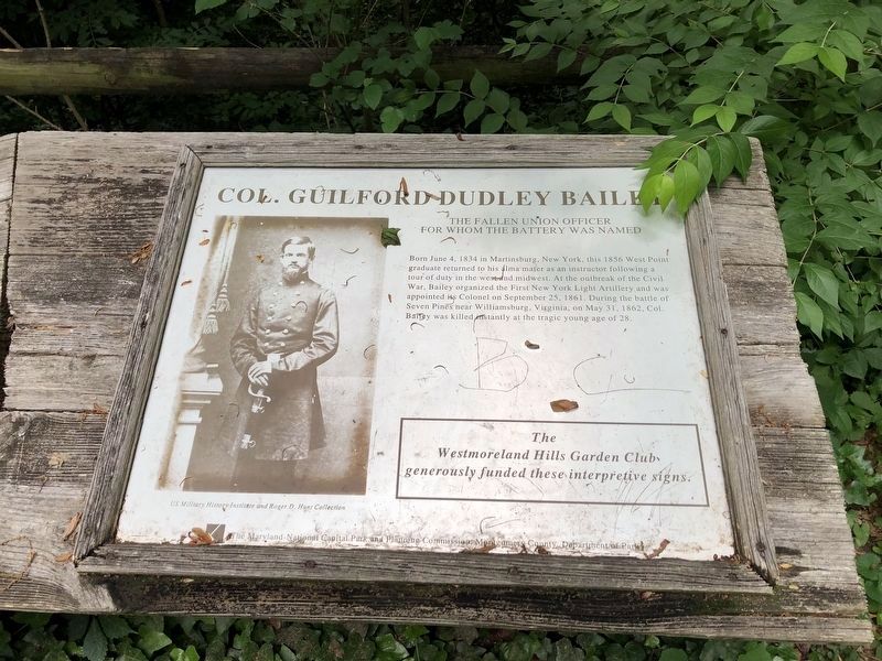 Col. Guilford Dudley Bailey Marker image. Click for full size.