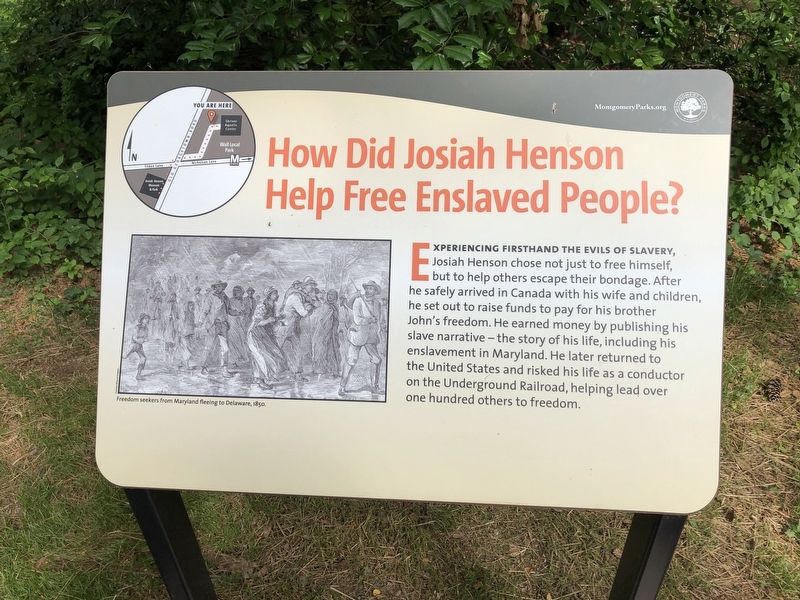 How Did Josiah Henson Help Free Enslaved People? Marker image. Click for full size.