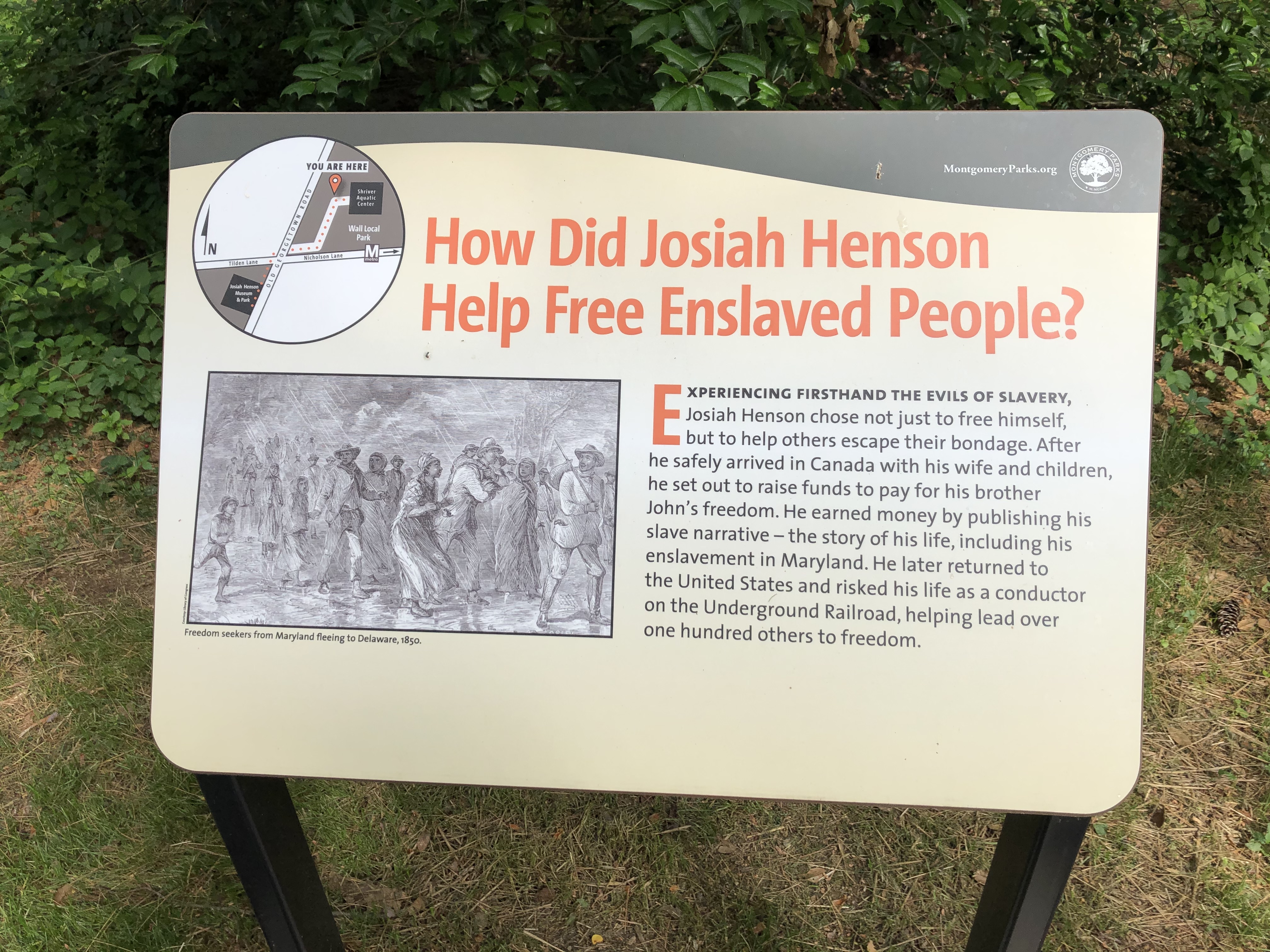 How Did Josiah Henson Help Free Enslaved People? Marker