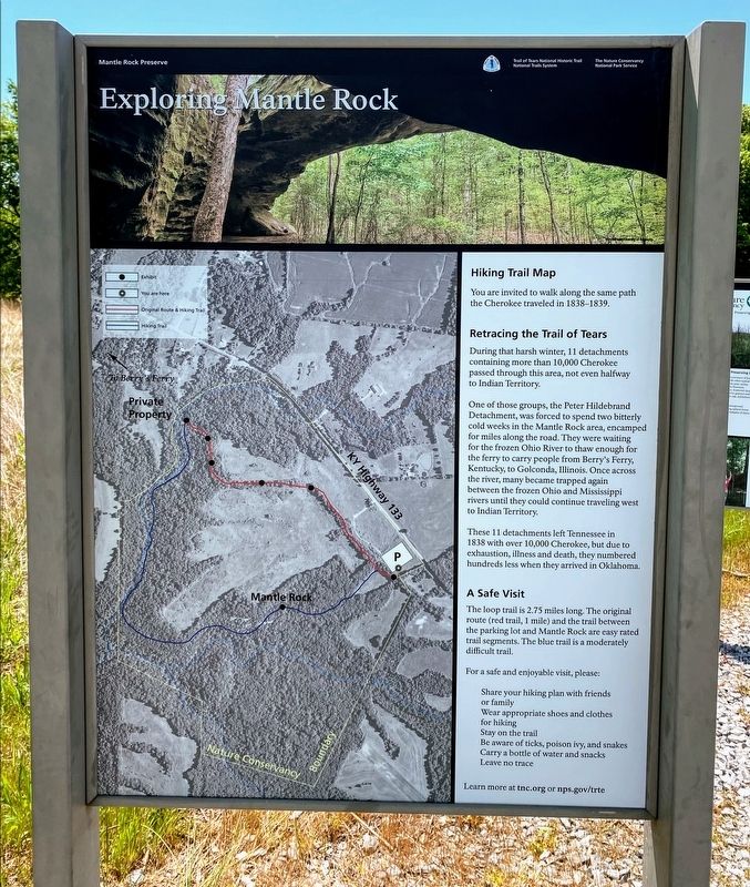 Exploring Mantle Rock Marker. Click for full size. Exploring Mantle Rock Marker image. Click for full size.