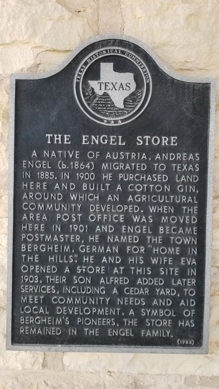The Engel Store Marker image. Click for full size.
