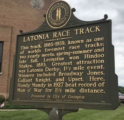 Latonia Race Track Marker (Side A) image. Click for full size.