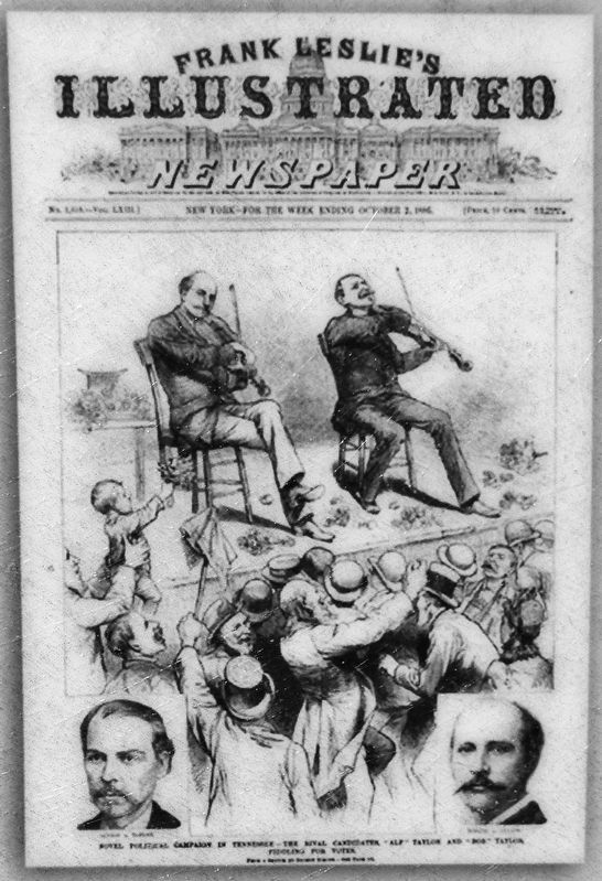 Marker detail: Frank Leslie’s Illustrated Newspaper<br>Tennessee’s War of the Roses image. Click for full size.