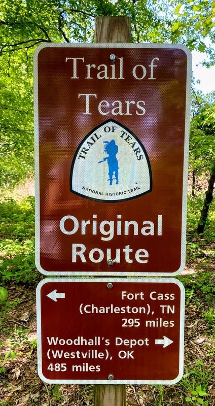 Original Route of the Trail of Tears Sign image. Click for full size.