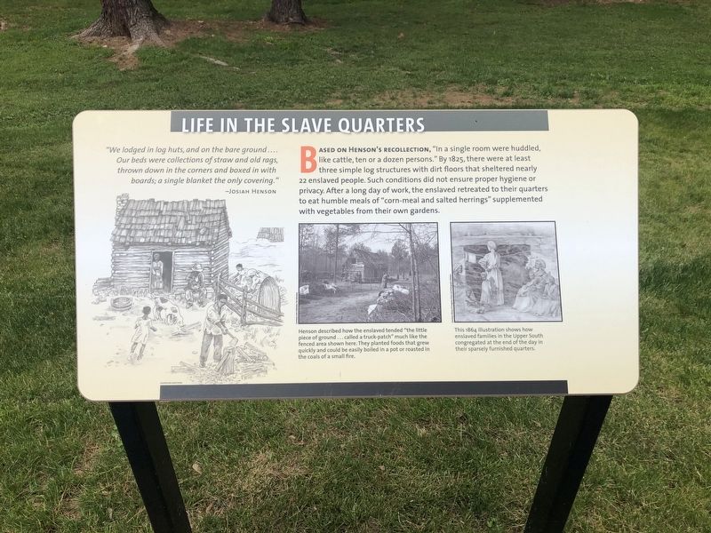 Life in the Slave Quarters Marker image. Click for full size.