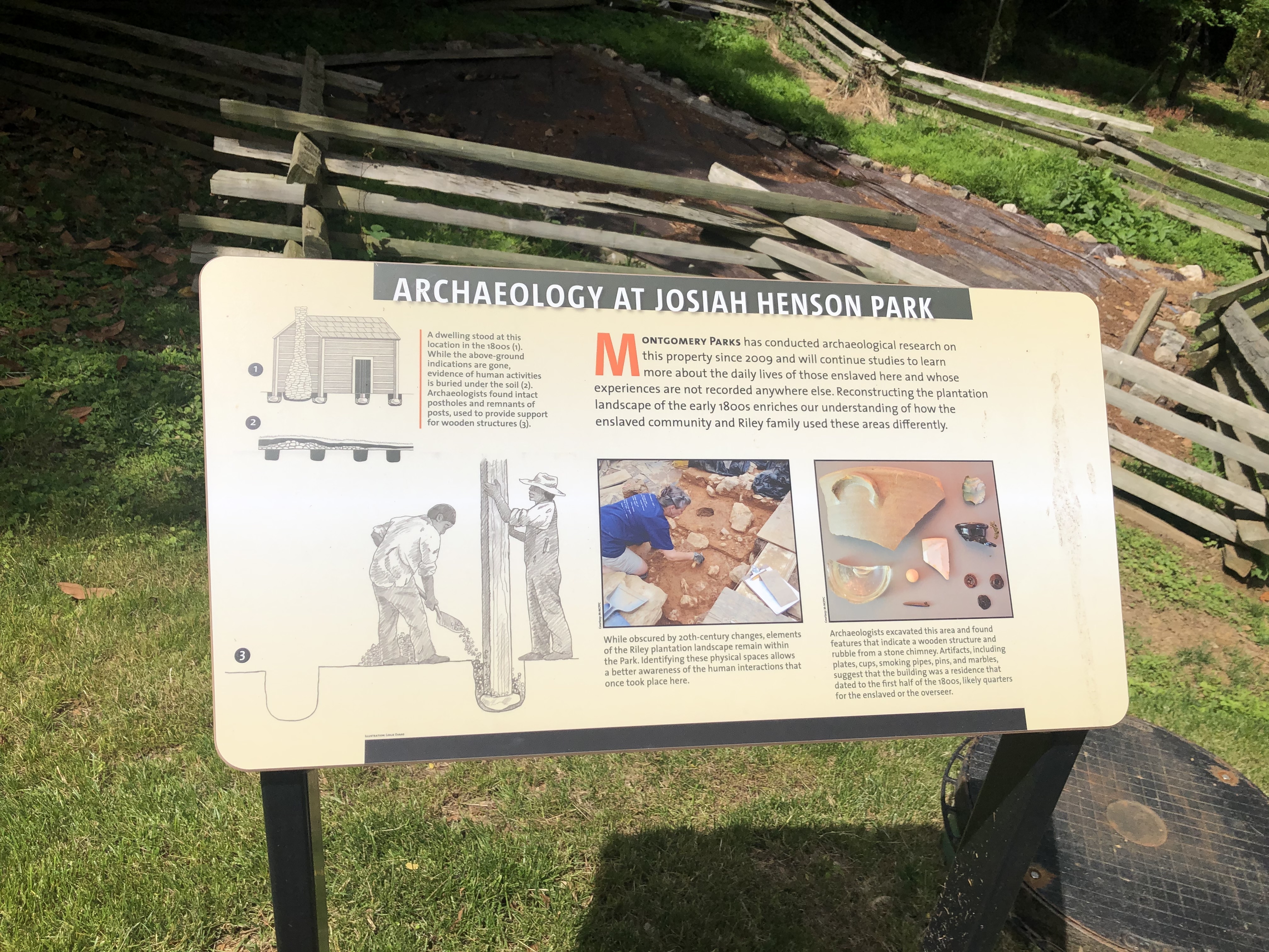 Archaeology at Josiah Henson Park Marker