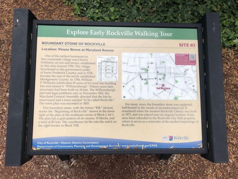 Boundary Stone of Rockville Marker. Click for full size. Boundary Stone of Rockville Marker image. Click for full size.
