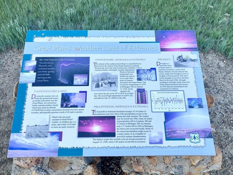 Great Plains Weather: Land of Extremes Marker. Click for full size. Great Plains Weather: Land of Extremes Marker image. Click for full size.