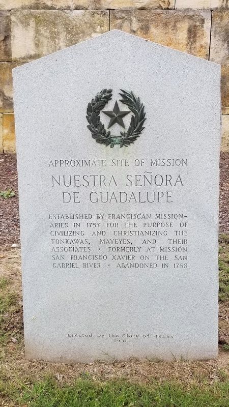 Approximate Site of Mission Nuestra Señora de Guadalupe Marker image. Click for full size.
