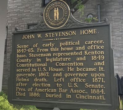 John W. Stevenson Home Marker image. Click for full size.
