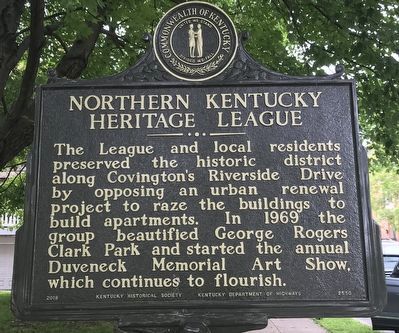 Northern Kentucky Heritage League Marker (Side B) image. Click for full size.
