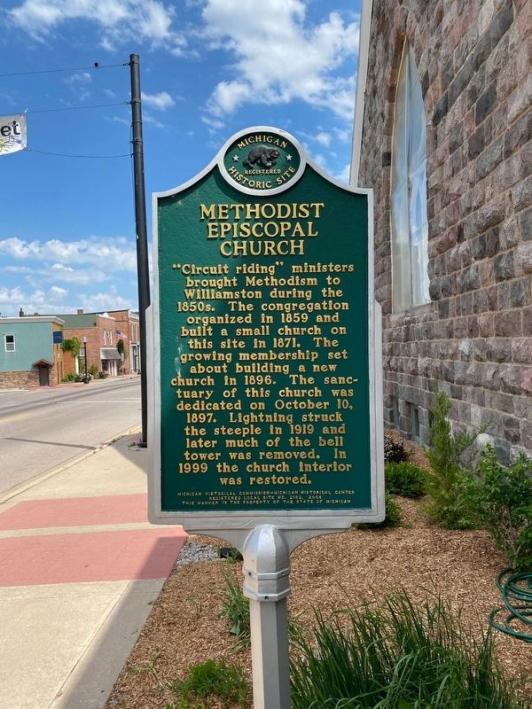 Methodist Episcopal Church Marker Reverse image. Click for full size.
