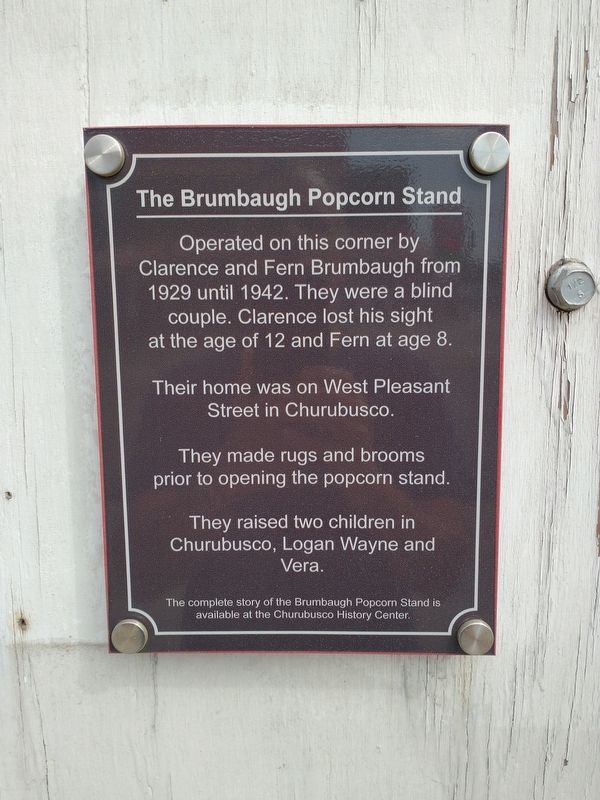 The Brumbaugh Popcorn Stand Marker image. Click for full size.