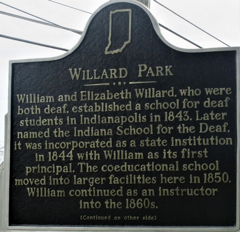 Willard Park Marker. Click for full size. Willard Park Marker image. Click for full size.