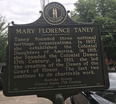 Mary Florence Taney Marker (Side B) image. Click for full size.