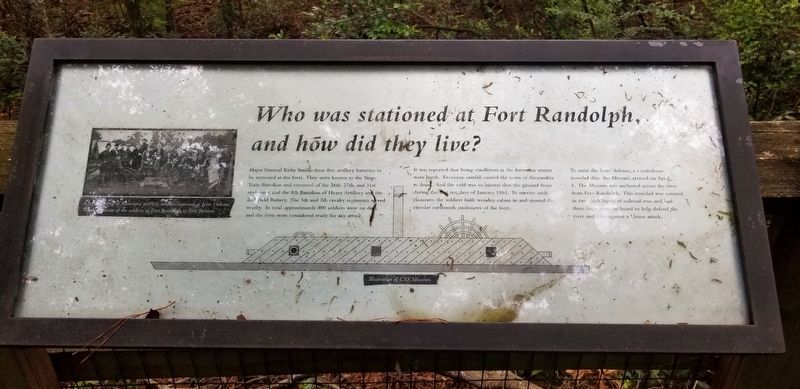 Who was Stationed at Fort Randolph Marker image. Click for full size.