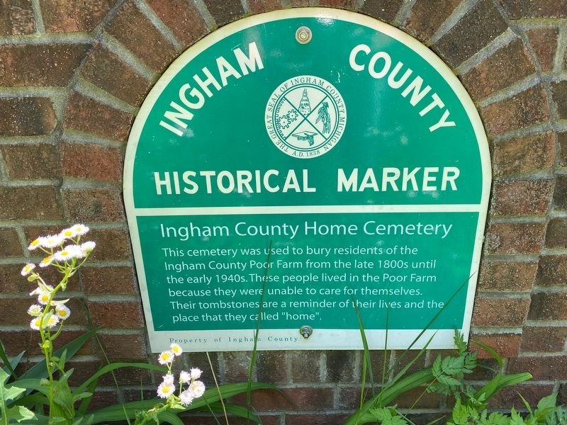 Ingham County Home Cemetery Marker image. Click for full size.