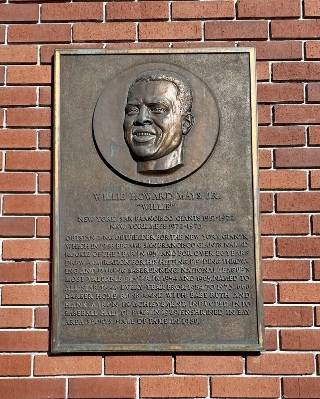 Willie Howard Mays, Jr. Marker image. Click for full size.