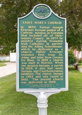 Saint Mary's Church Marker image. Click for full size.