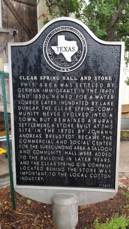 Clear Spring Hall and Store Marker image. Click for full size.