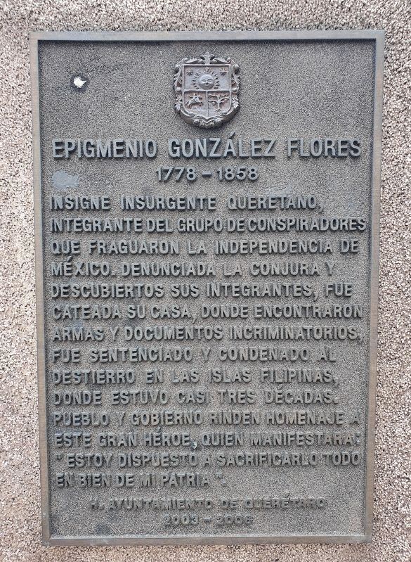Epigmenio González Flores Marker image. Click for full size.