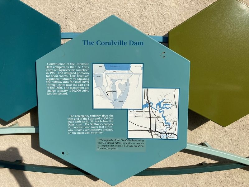 The Coralville Dam Marker image. Click for full size.