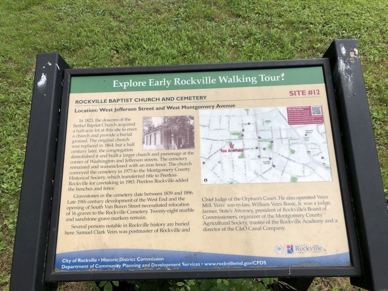 Rockville Baptist Church and Cemetery Marker image. Click for full size.