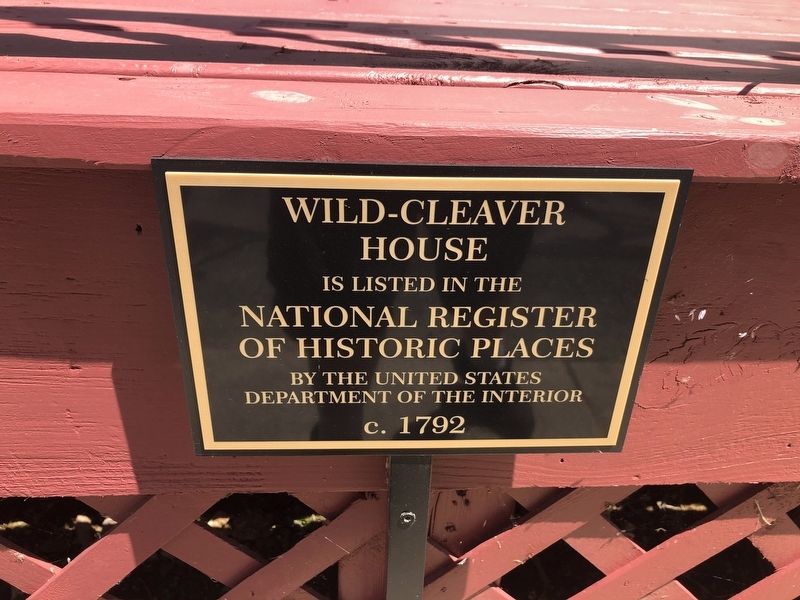 Wild-Cleaver House Marker image. Click for full size.