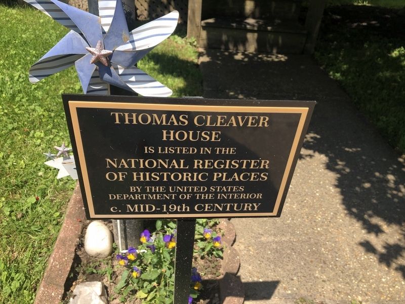Thomas Cleaver House Marker image. Click for full size.