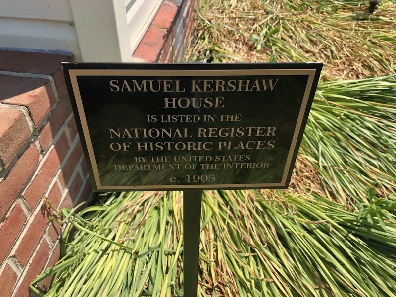Samuel Kershaw House Marker image. Click for full size.