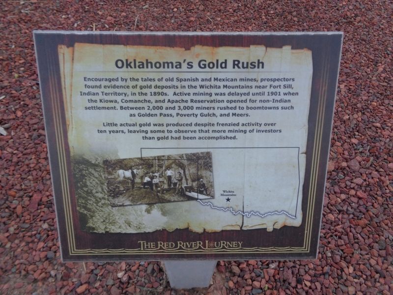 Oklahoma's Gold Rush Marker. Click for full size. Oklahoma's Gold Rush Marker image. Click for full size.