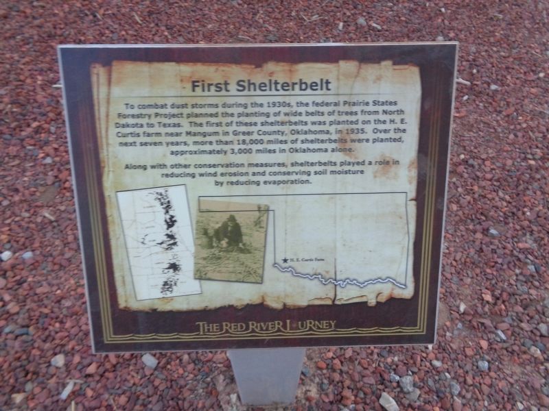 First Shelterbelt Marker. Click for full size. First Shelterbelt Marker image. Click for full size.