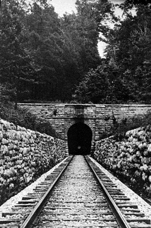 Photograph of tunnel through Chetoogeta Mountain, Tunnel Hill, Whitfield County, Georgia, ca. 1905 image. Click for full size.