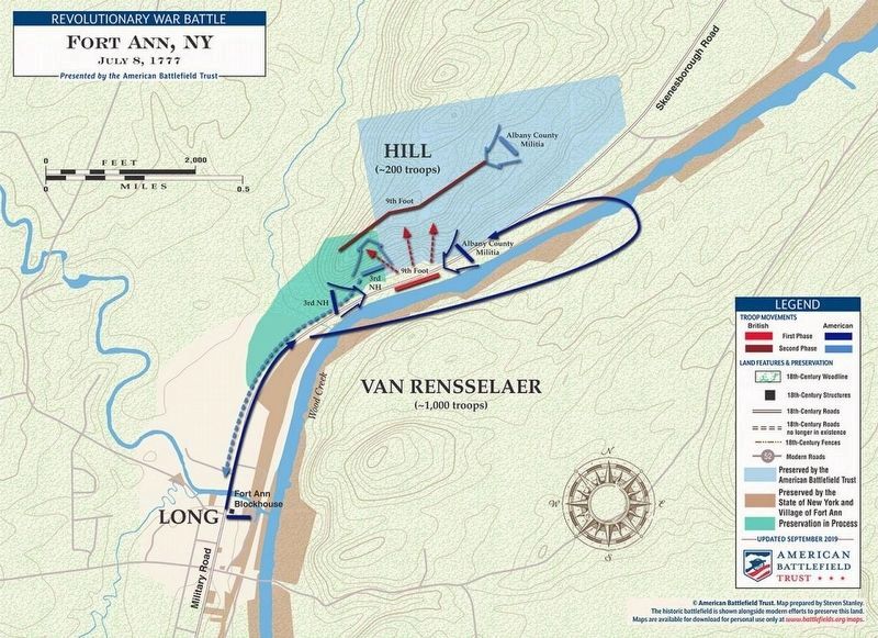 Fort Anne Battle Map image. Click for full size.