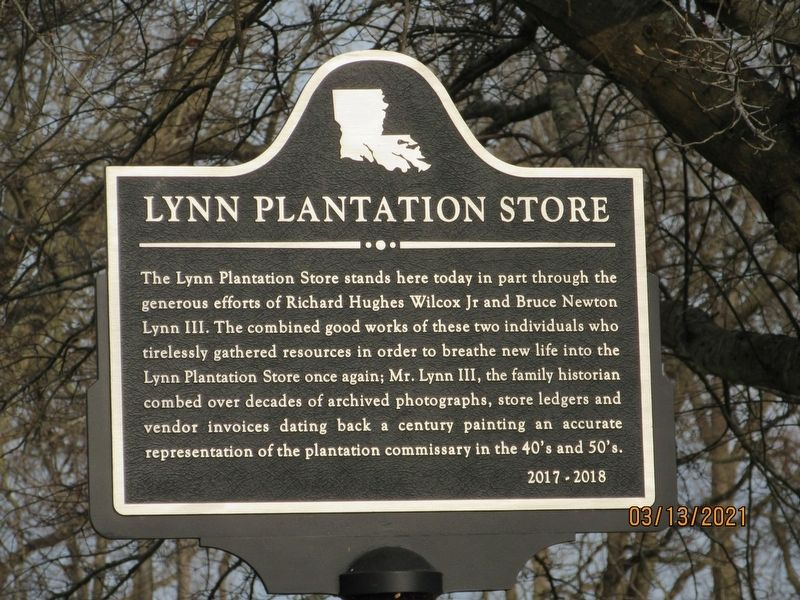 J.W. Lynn Plantation Commissary Marker image. Click for full size.
