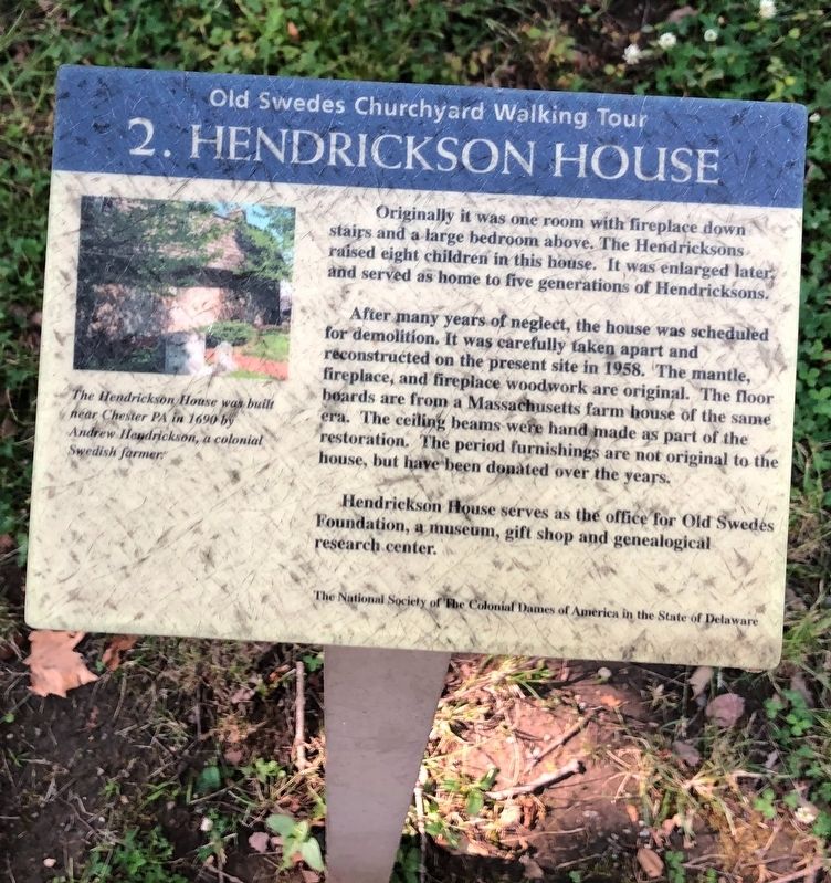 Hendrickson House Marker image. Click for full size.